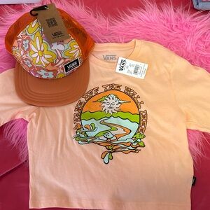 VANS Crop Top and Hat Matching Set